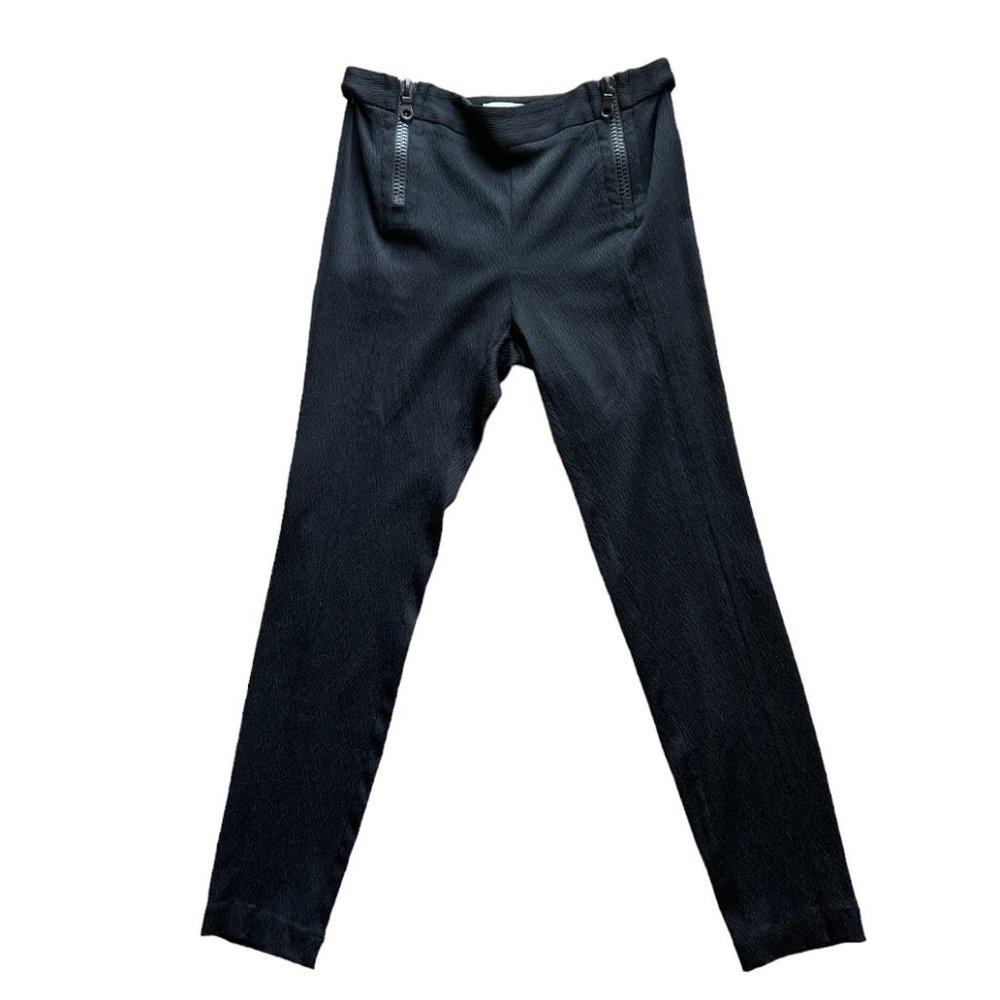 ZIMMERMANN Double Zip Straight Leg Black Crop Pants | Size Small